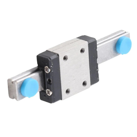 Front view of 7mm Miniature Linear Rail Guide Slide Block LML7B with Lubrication System, compact 55mm profile, lightweight, high precision.