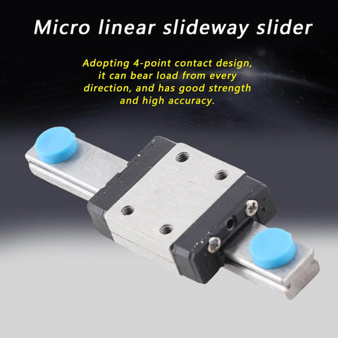 7mm Miniature Linear Rail Guide Slide Block LML7B with Lubrication System for small automatic machines, front view