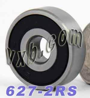 7mm Skate Bearing 7x22x7 Sealed 627-2RS Miniature - VXB Ball Bearings