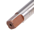 Close-up of 7mm Alloy Tool Steel Hand Reamer With H8 Precision And 6 Straight Flutes For Metal Reaming, 5.7mm Square Shank