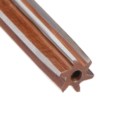 Close-up of 7mm Alloy Tool Steel Hand Reamer with H8 Precision and 6 Straight Flutes for Metal Reaming and Milling uxcell 2Pcs