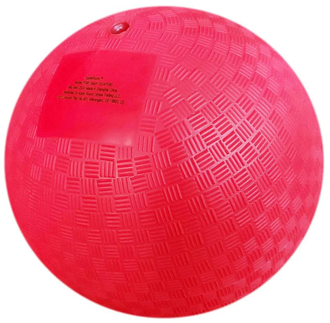 Red 8.5-inch Dodgeball Playground Ball in Pack of 4 with 1 Pump, Official Size for Dodge Ball, Handball, Camps and Schools, Multicolor