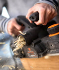Powerful 8-Amp hand planer delivers smooth, precise cuts with a 4-3/8 inch cutterhead, 32,000 CPM, and depth adjustment from 0 to 1/8 inch