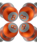 8 Ball License Plate Screws and Fasteners Kit for Cars Trucks and Motorcycles Universal Fit Durable Stainless Steel and Aluminum Alloy Bolts Decoration in Bright Orange Color 4 Pack