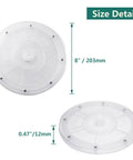 2 Pack 8 Inch Clear Acrylic Turntable Organizer Rotating Swivel Stand Spinner With 6 Steel Ball Bearings And 55 Pounds Capacity