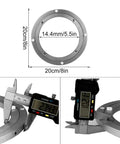 8 Inch Lazy Susan Hardware Heavy Duty Aluminum Turntable Bearing shown with measurements and calipers for accuracy