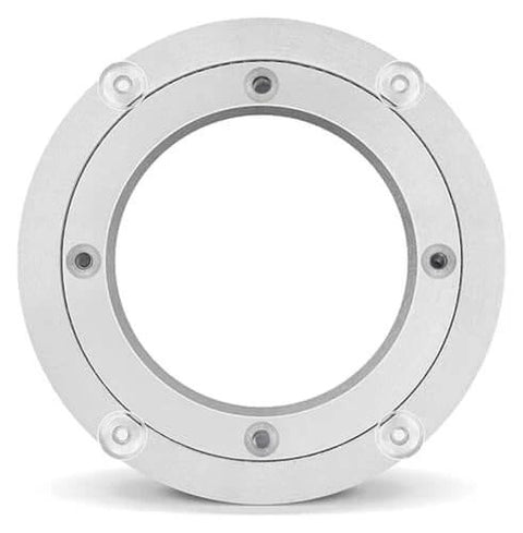 8 Inch Aluminum Lazy Susan Turntable Bearing, Heavy Duty Circular Swivel Base with Smooth Silent Rotation on display