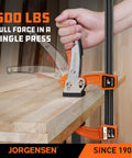 Quick release bar clamps with 600 lbs load capacity for woodworking