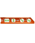 8 Inch Billet Magnetic Torpedo Level With V Groove For Precise 0 30 45 90 Degree Readings Tapered Nose High Visibility Orange Body And Secure Magnet Track
