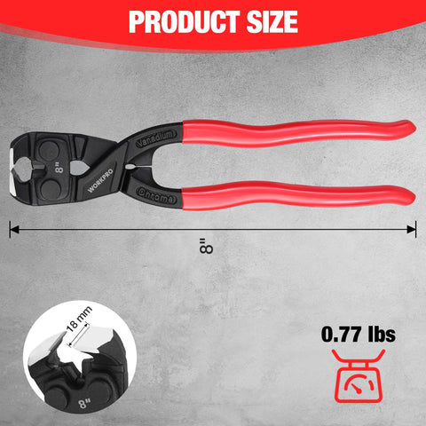 8 Inch Nail Puller Pliers With High Leverage End Cutting Jaws Ergonomic Handles And Durable CR V Steel Construction