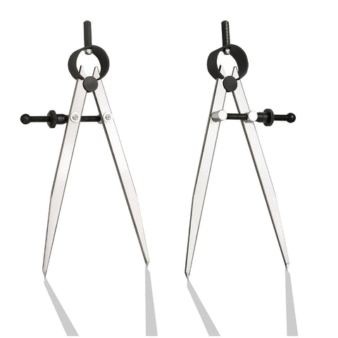 8 Inch Adjustable Leather Compass for Leather Work and Metalworking, Carbon Steel Divider for Arcs and Circles Drawing