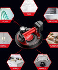 8-Inch Glass Suction Cup With Metal Handle, Electric Vacuum Lifter Clamp with various application examples for glaziers, builders