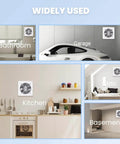 Beefy 8 Inch Exhaust Fan 735 CFM Wall Mounted Ventilation Blower for Ceiling Bathroom Attic Window Basement Use 110V 80W Quiet