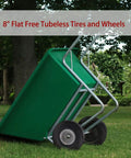 8-inch solid tire replacement - 2.50-4 flat free tire and wheel heavy-duty for gorilla carts with 8-inch tubeless tires in yard