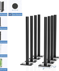 Beefy 8 Inch Floating Shelf Brackets Set for Hidden Support Blind Shelf Mounts for Floating Wood Shelves Includes Screws and Wall Plugs Black Steel Holds Up To 80 lbs