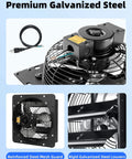 8 Inch Shutter Exhaust Fan With 760 CFM High Speed Wall Mounted Ventilation for Shed Garage Close-up