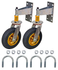 8 Inch Gate Caster Wheels for Metal Swing Gates and Wooden Fences, 360 Degree Swivel, Spring Loaded for Smooth Operation