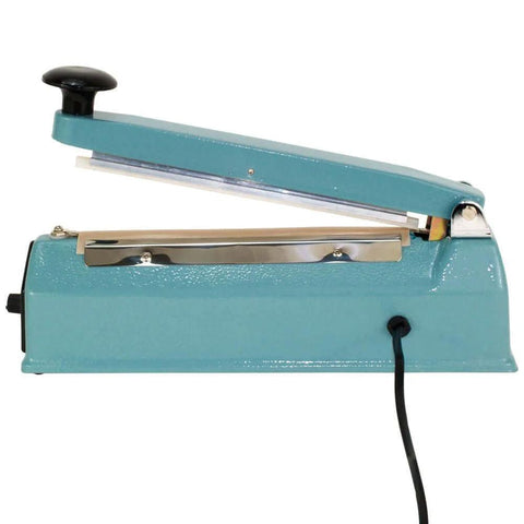 8 Inch Impulse Sealer For Poly Bags Handheld Heat Sealing Machine With Adjustable Timer And Auto LED Shut Off, side view