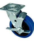 8" Inch Heavy Duty Caster Wheel 661 pounds Fixed Thermoplastic Rubber Top Plate - VXB Ball Bearings