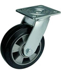 8" Inch Heavy Duty Caster Wheel 661 pounds Swivel Aluminum core and Rubber Top Plate - VXB Ball Bearings