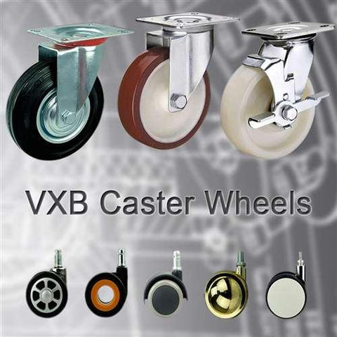 8" Inch Heavy Duty Caster Wheel 661 pounds Swivel Heavy Duty Top Plate Mount - VXB Ball Bearings