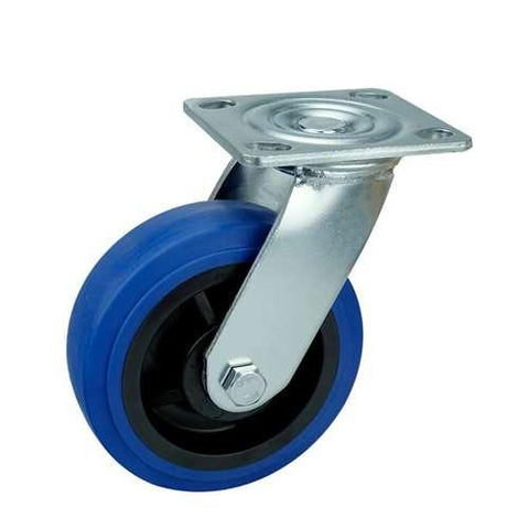 8" Inch Heavy Duty Caster Wheel 661 pounds Swivel Thermoplastic Rubber Top Plate - VXB Ball Bearings