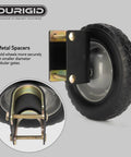 8 Inch Heavy Duty Gate Wheels For Metal Tube Gates And Fence Gates Side Mount Gate Wheel Helper With Sturdy Rubber Wheel