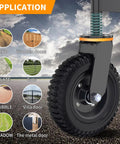 8 Inch Heavy Duty Gate Wheel With Solid Rubber Tire And Shock Absorbing Springs, 750 Lb Weight Capacity next to gate applications