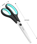 Three Pack 8 Inch Heavy Duty Scissors With Ultra Sharp Blades And Comfort Grip Handles ideal for various cutting tasks