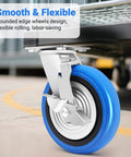 8 inch heavy duty caster wheels set of 4 rated 6000 lb total with smooth rolling design industrial polyurethane wheels thickened