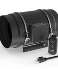 High Flow 8 Inch Inline Duct Fan With 831 CFM EC Motor And 10 Speed External Controller For Grow Tents Basements Attics And HVAC Boosters Ultra Quiet 50 dBA Ventilation Exhaust For Heating Cooling Circulation
