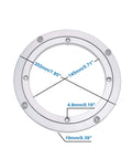8 Inch Aluminum Heavy Duty Lazy Susan Rotating Turntable Bearing Swivel Plate with Non Slip Rubber Feet dimensions shown