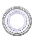 Top view of 8 Inch Lazy Susan Turntable Bearing with five sixteenth inch thick ball bearing for quiet smooth rotation.