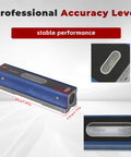 8 Inch Professional Level With Box And Case Ultra Precise 0.0002 Inch Per 10 Inch Accuracy Strip Level For Machinists And Toolmakers Carbon Steel