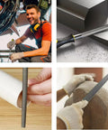 8 Inch 3 Piece Metal File Set With Flat Round And Half Round Files In High Carbon Steel For Metalworking Woodworking Jewelry Making Plastics Shaping Ceramic And Glass Smoothing Durable 8 Inch Files For Precise Material Finishing And Shaping