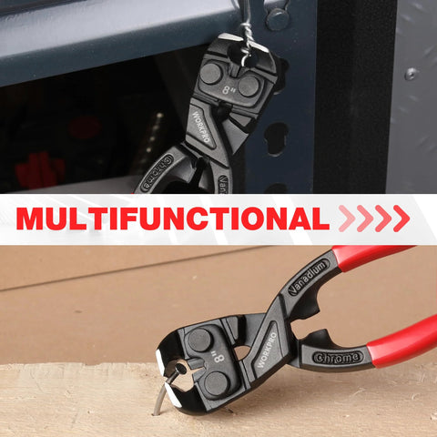 8 Inch Nail Puller Pliers With High Leverage End Cutting Jaws Ergonomic Handles And Durable CR V Steel Construction