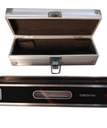 8 Inch Master Precision Box Level Pro Grade Carbon Steel Tool With 0.0002 Inch Per 10 Inch Accuracy, Large Bubble Vial shown with case.