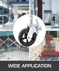 4 Pack Scaffolding Caster Wheels 8 Inch By 2 Inch Dual Locking Rubber Swivel Casters 360 Degree Heavy Duty 1100 Lbs Capacity Per Wheel Ideal For Portable Scaffolds Construction And Workshop Benches Non Marking Quiet Rolling shown in various uses