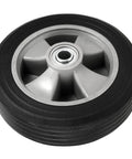 Flat free hand truck tire, 8 inch solid rubber, 5/8" axle, 2 pack, replacement wheel for carts, wagons, wheelbarrow, dolly, 330 lbs max load