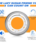 6 Pack 8 Inch Heavy Duty Lazy Susan Turntable Bearings with Steel Ball Bearing Swivel Base, supports up to 1000 pounds