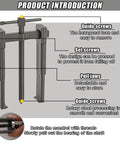 Two Jaw Gear Puller 8 Inch Carbon Steel Bearing Puller And Remover Tool with guide screw, set screw, and pull jaws detail