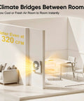 8 Inch Through Wall Room To Room Fan with Remote 320 CFM Air Transfer installed between living areas for climate control