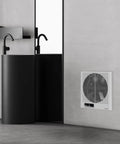 Room To Room AC Infinity 8 Inch Through The Wall Fan With Reversible Airflow And Temperature Controller Digital 10 Speed Quiet Ventilation installed in wall