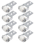 8 Pack 15mm Diameter Wheel Sliding Door Track Guide Rollers For Smooth Sliding Doors Durable High Quality Wheel Easy Installation With Basic Tools Stable Rolling And Quiet Operation.