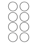 8-Pack Salt Cell O-Rings Buna N For Turbo Cell Union Replacement Fits 2.50 Inch Inner Diameter And 2.75 Inch Outer Diameter