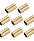 Pack Of 8 Self Lubricating Cast Brass Sleeve Bearings With 10mm Bore 12mm Outer Diameter And 15mm Length For Smooth Sliding Movements