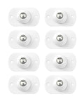 Set of 8 metal self-adhesive caster wheels for furniture and small appliances, mini sliding casters with smooth quiet rolling and ball bearing support.