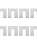 8 Pack 304 Stainless Steel U Shaped Adjustment Shims 50X50X2MM Slotted Horseshoe Washers For Mechanical Leveling