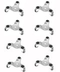 8 Piece Triangle Furniture Dollies Set With 6 Inch Steel Swivel Caster Wheels For Moving Heavy Furniture And Appliances Up To 400 Lbs Protective Foam Discs Cushions To Reduce Noise And Prevent Damage