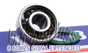 8 Skateboard Extended SI3N4 Ceramic Bearing Built-in Spacers Bearings - VXB Ball Bearings